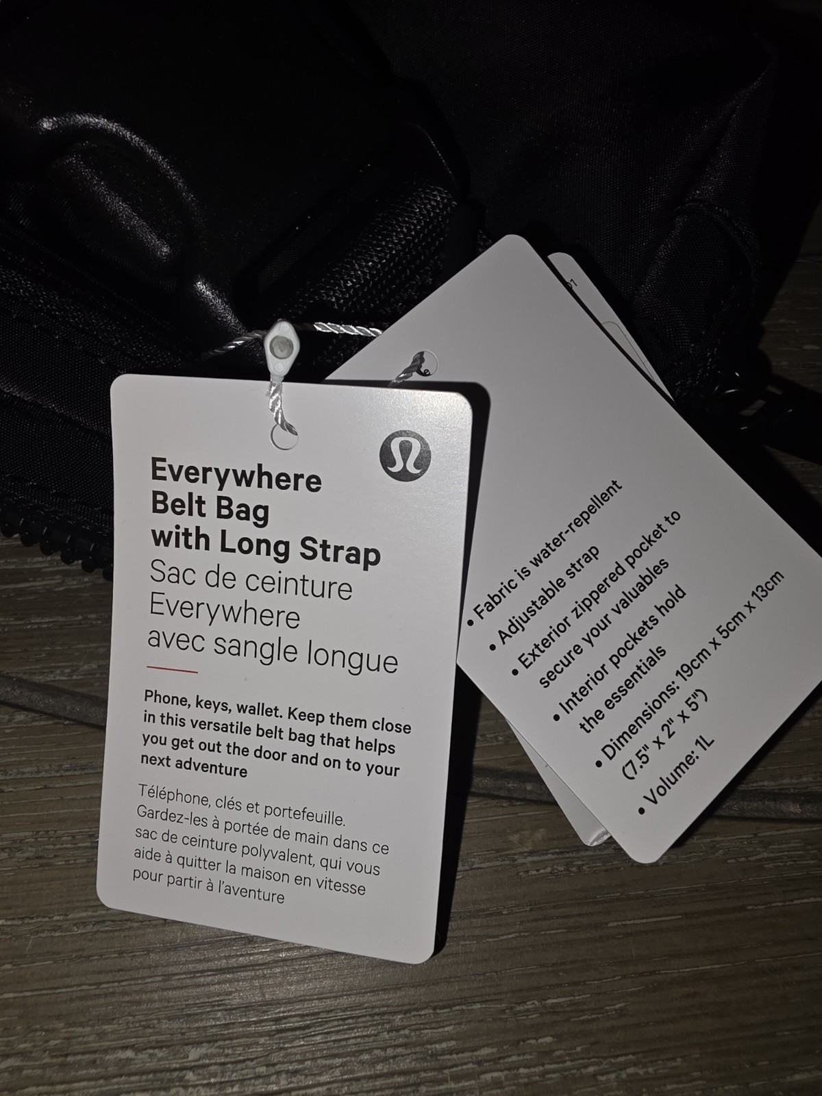 Lululemon Everywhere Belt Bag With Long Strap – Black – 1L