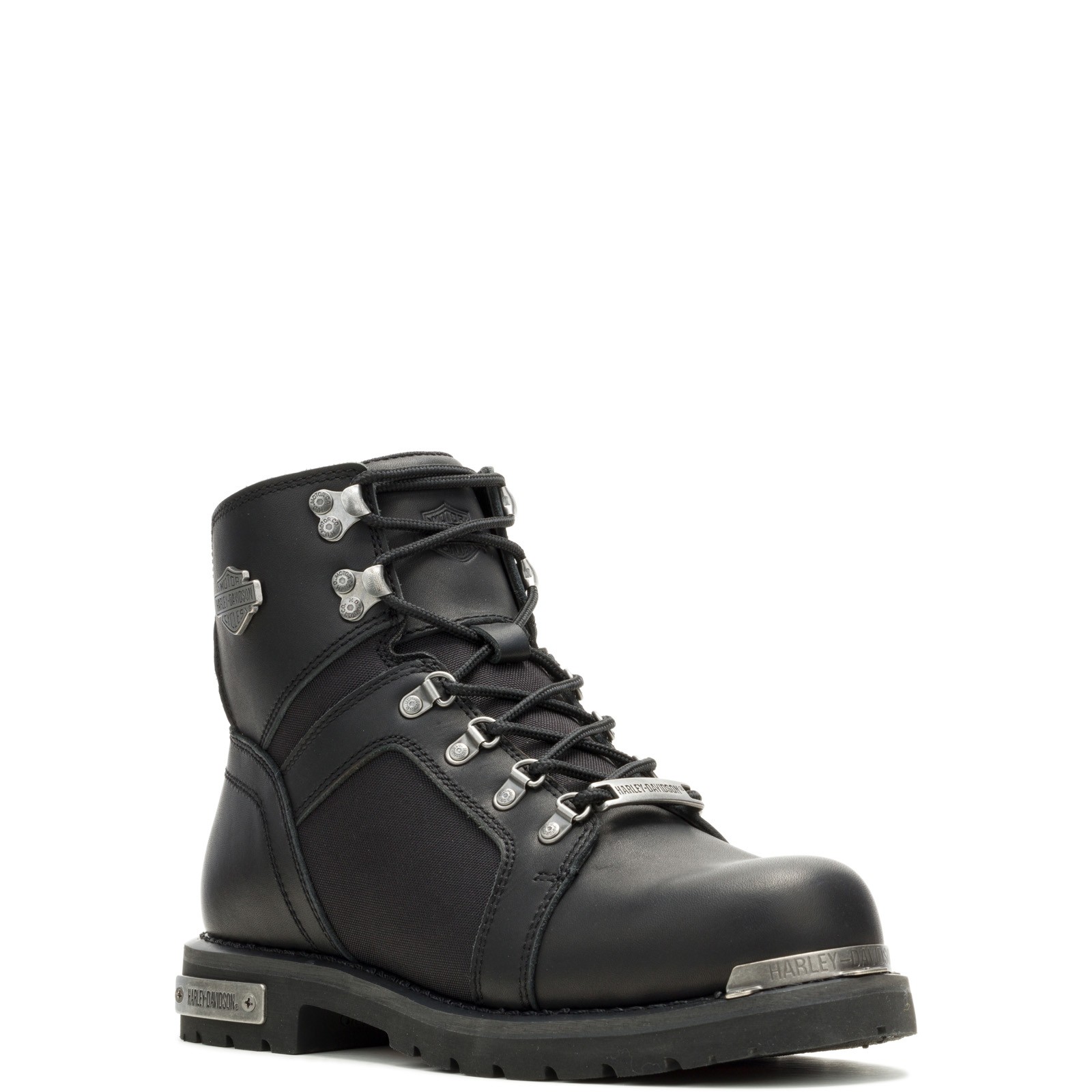 Harley-Davidson Edgefield D93885 Mens Black Leather Motorcycle Boots