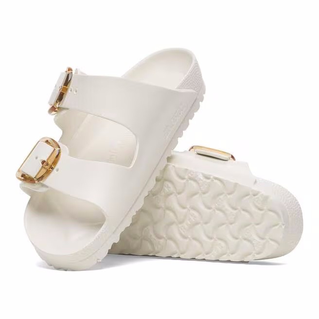 Birkenstock Womens Arizona Big Buckle EVA Sandals 1029651 – Eggshell