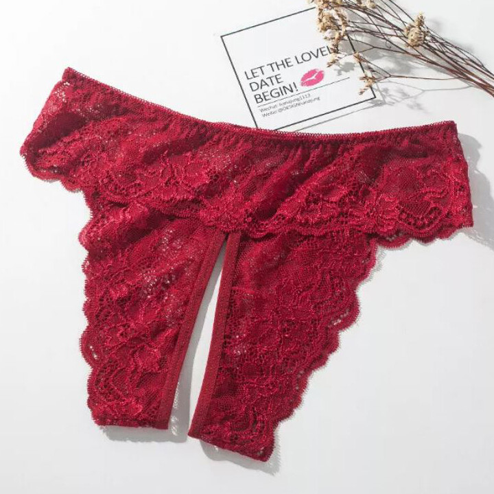Sexy Womens Lace Panties Briefs Crotchles Ladies Cheeky Underwear Lingerie Thong