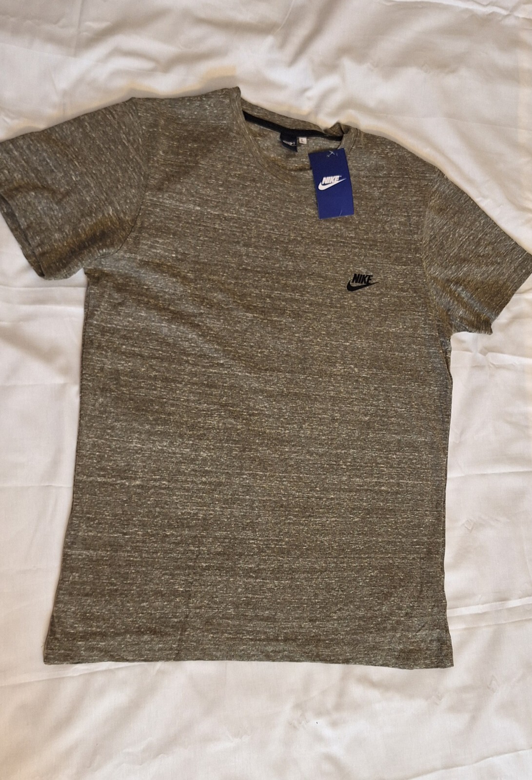 Nike Women’s Cotton T-Shirt Size L Heather Grey Short Sleeve NWT