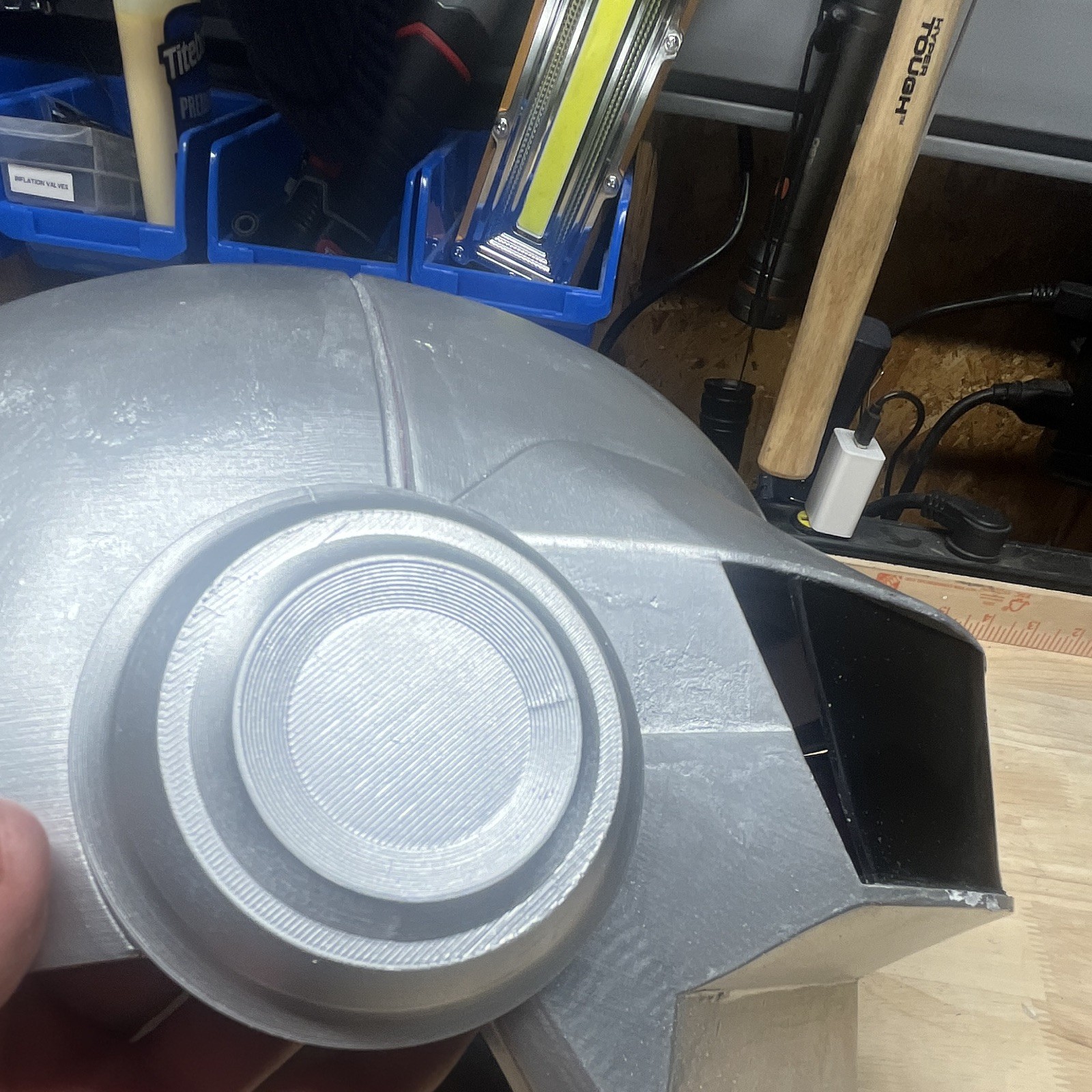 Handmade Daft Punk Style Robot Helmet Mask Black Visor Silver One Size