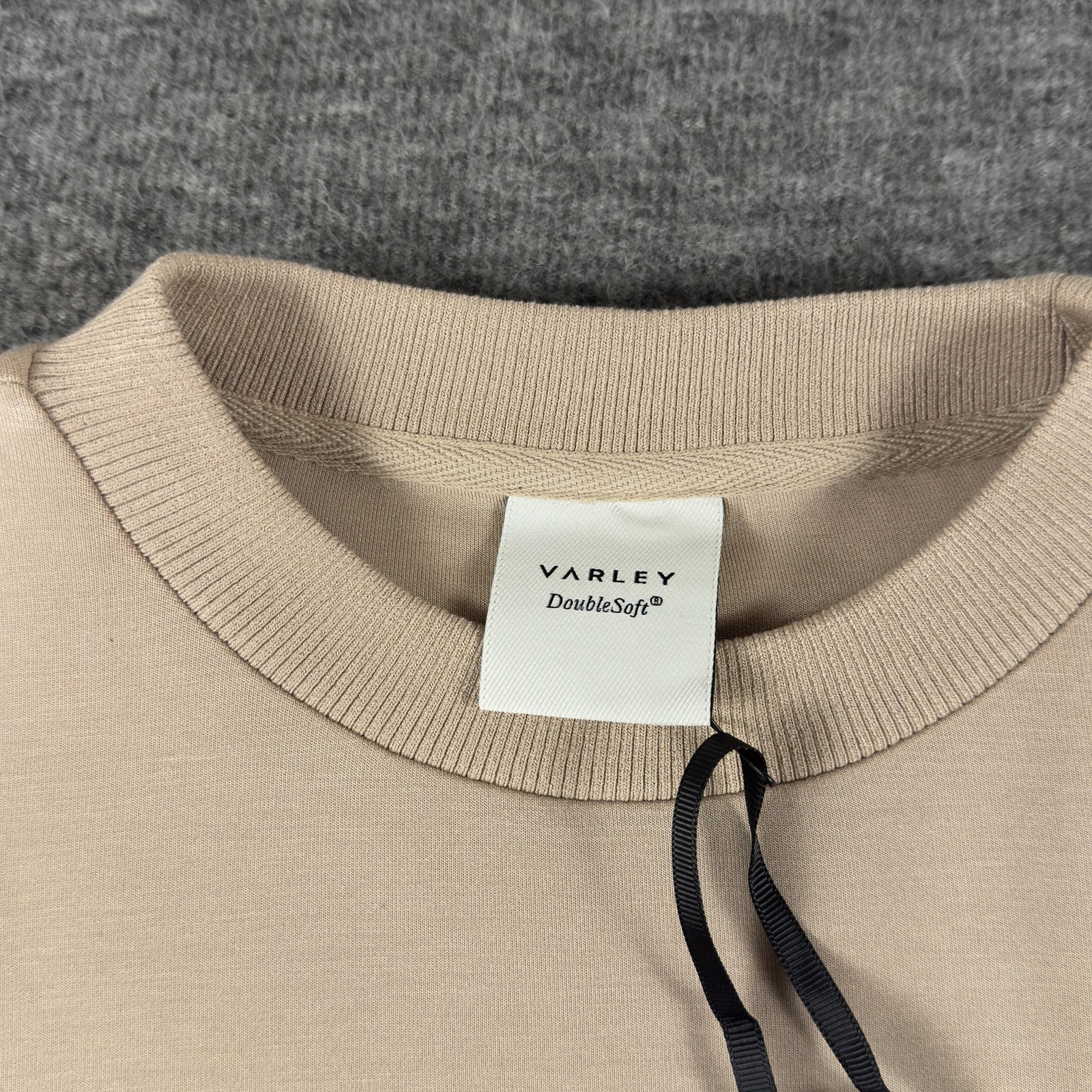 Varley Dress Womens Small Beige Maple 2.0 DoubleSoft T-Shirt Short VAR02282