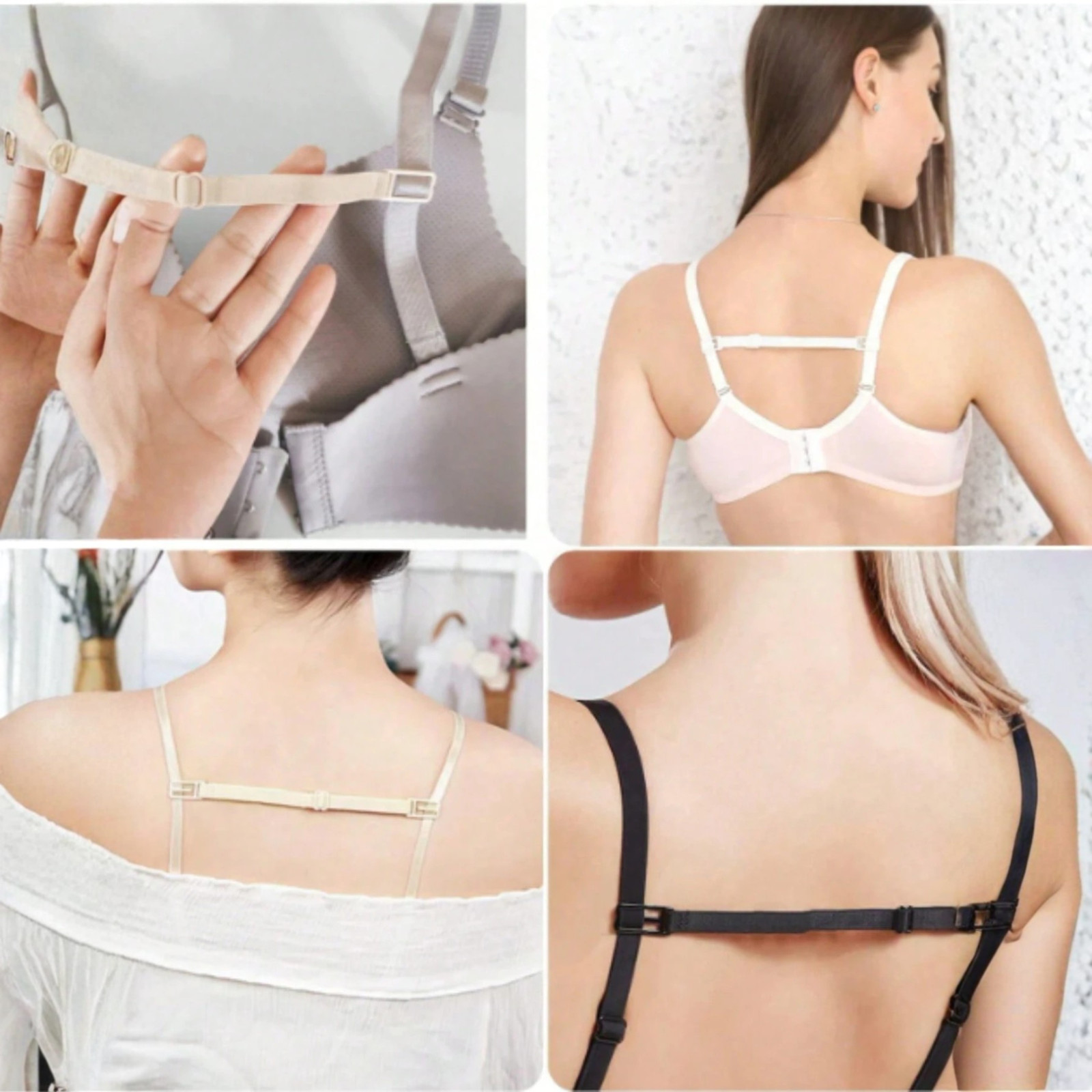 Anti Slip Straps Clips Holder Bra Women Non-Slip Adjustable Bra Sports Rope Back