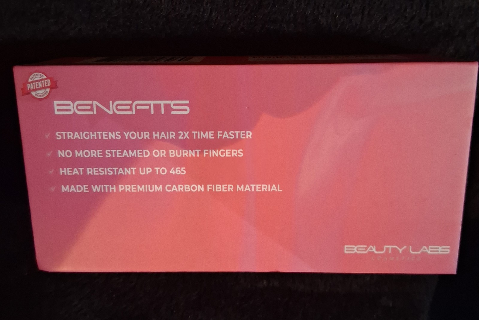 Beauty Labs Cosmetics Silk Press Comb Black Carbon Fiber Heat Resistant