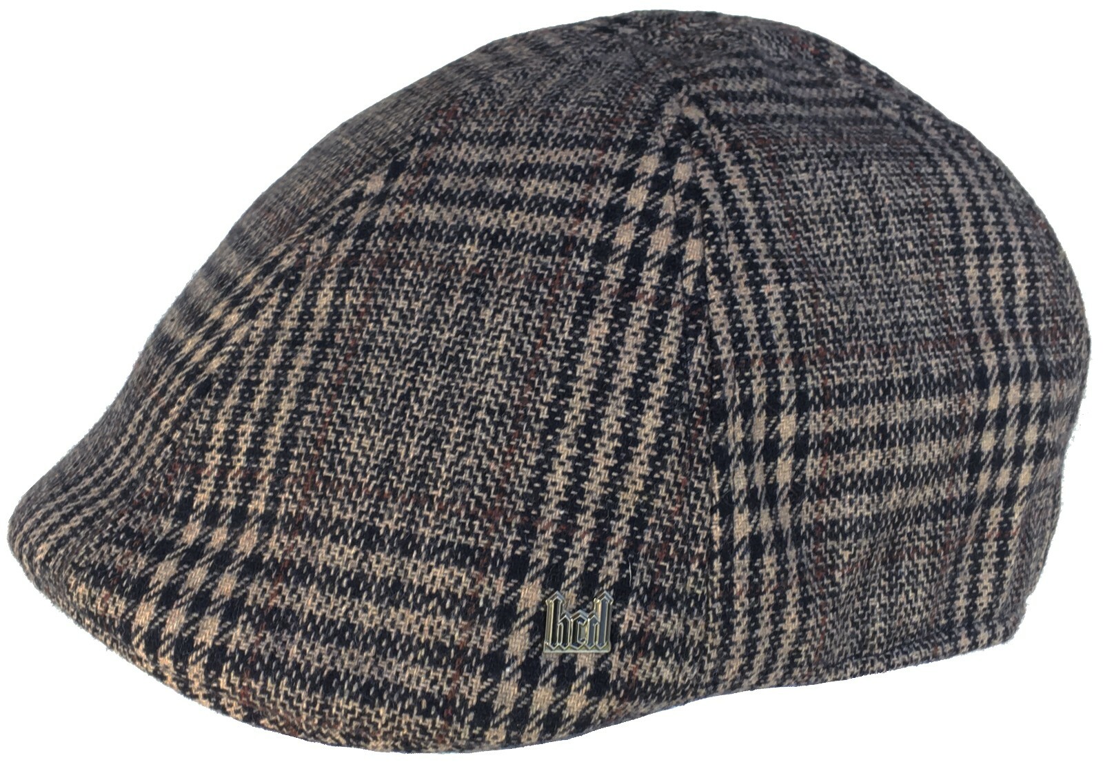 Headchange Econo Plaid Wool Blend 6 Panel Ivy Hat Duck Bill Scally Cap Driver