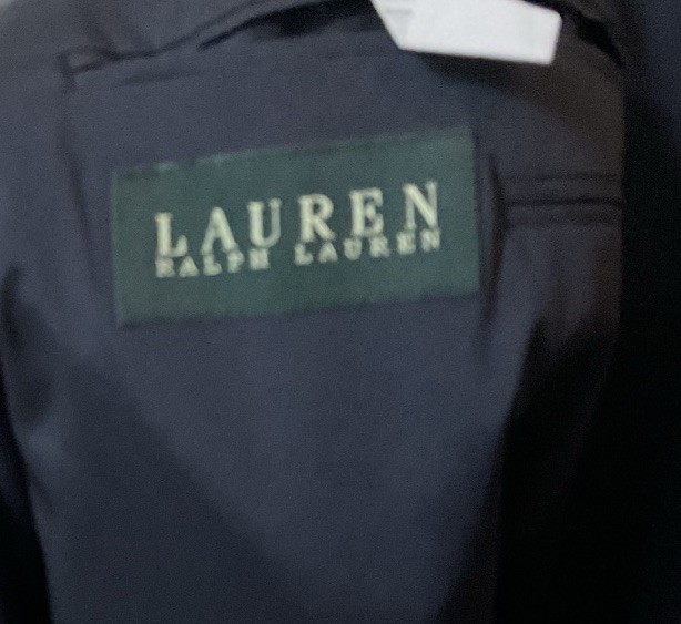 Lauren Ralph Lauren Navy 100% Wool Blazer Men’s 50L Gold Buttons Inner Pockets