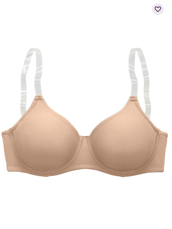 Clear Strap Underwire T-shirt Bra