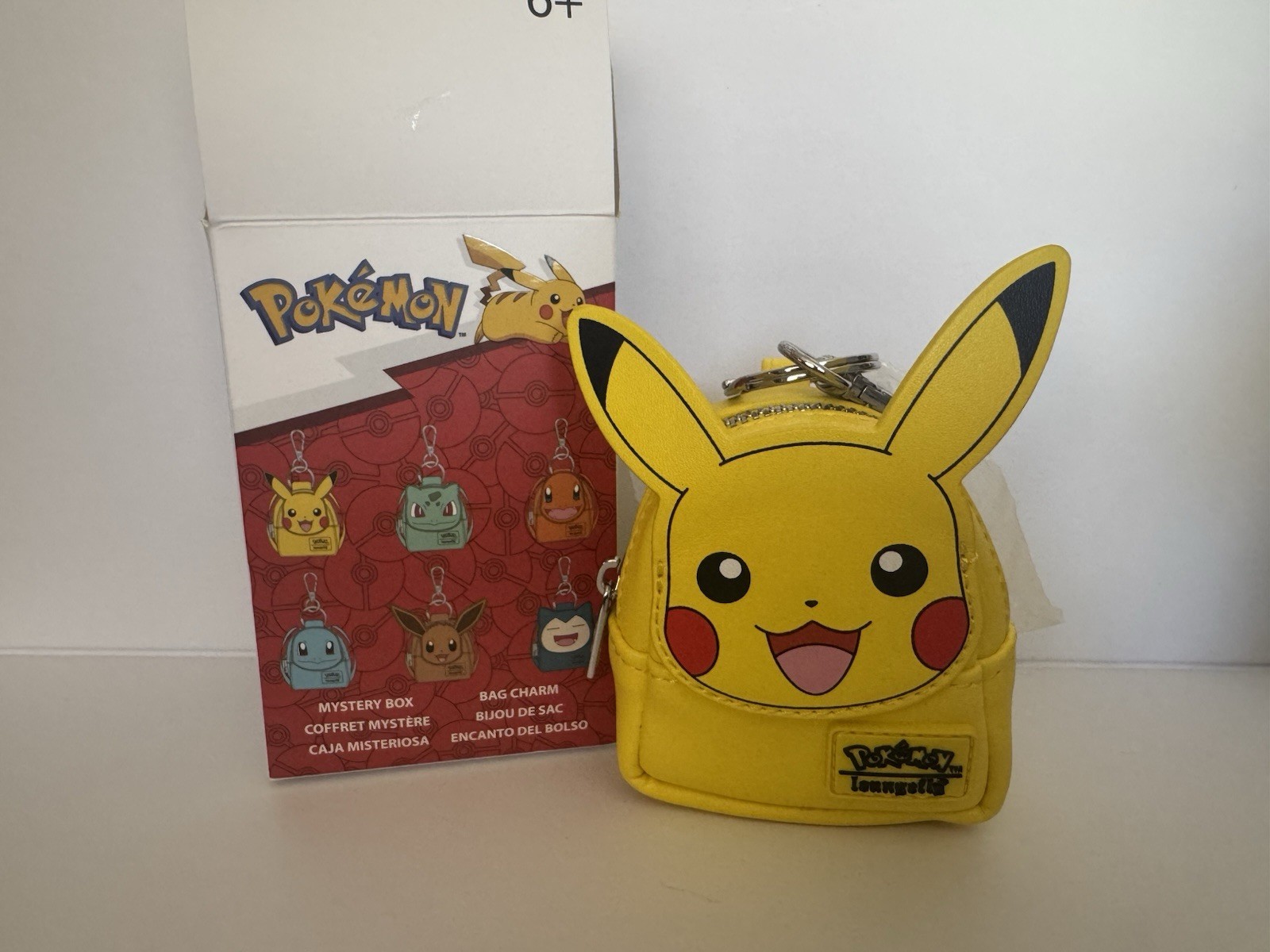 Pokémon Pikachu Yellow Faux Leather Mini Backpack Bag Charm Keychain Clip-On