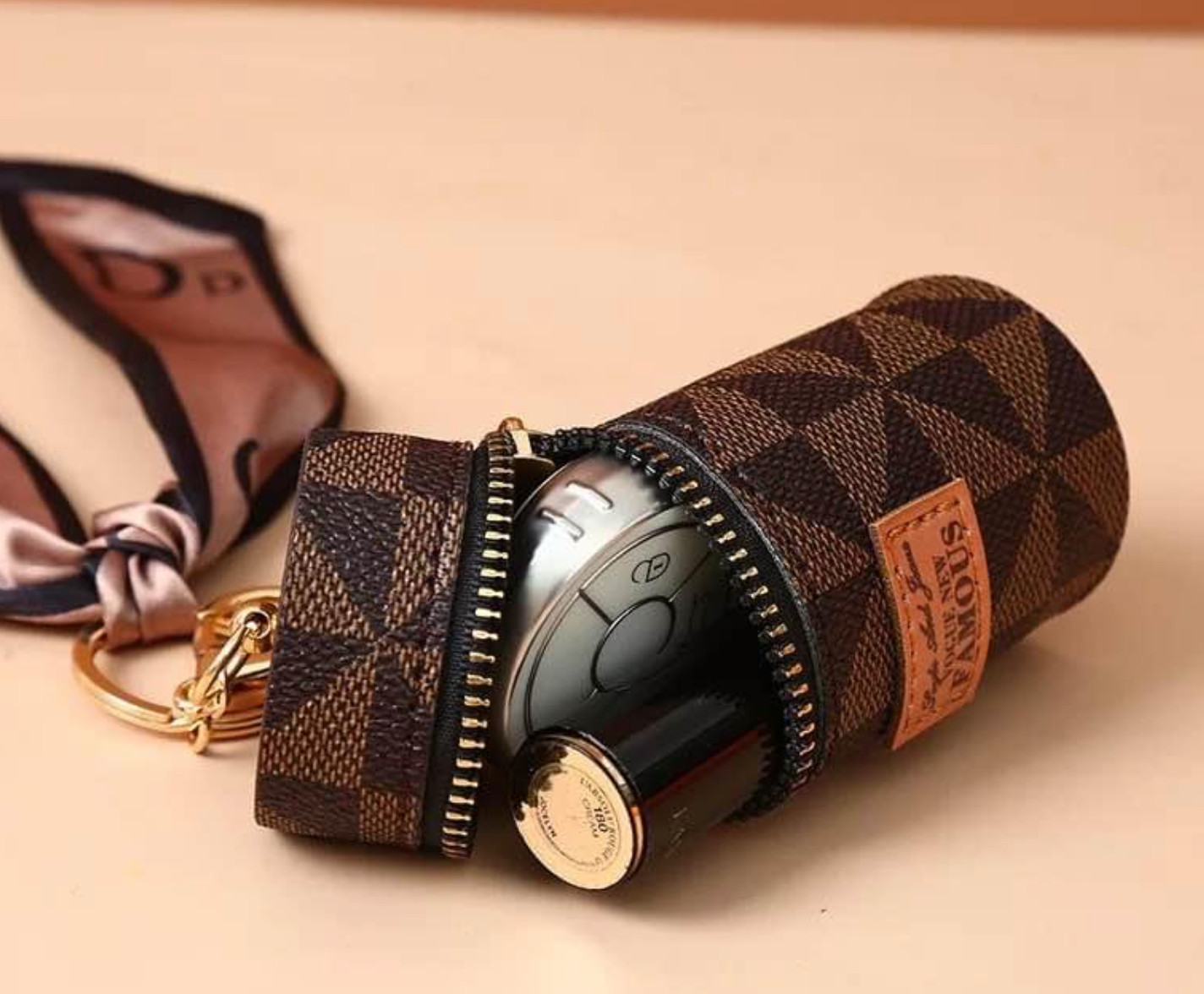 USA Seller – Luxury Lipstick holder keychain bag pendant