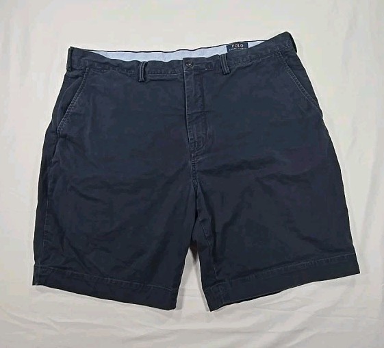 POLO RALPH LAUREN Stretch Classic Fit Left Hand Twill Navy Shorts Faded Size 40