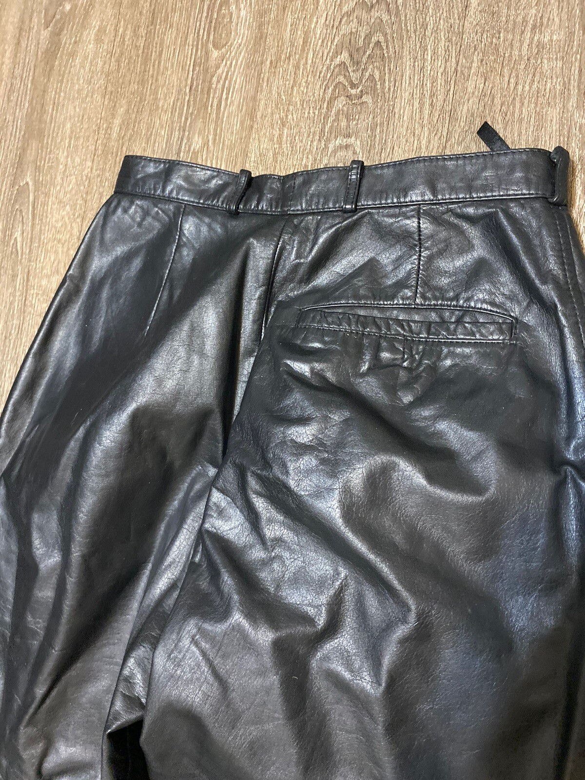 Minty Vintage 80s 90s Women’s Leather Pants Chino Grunge Rage Punk Motorcycle 8
