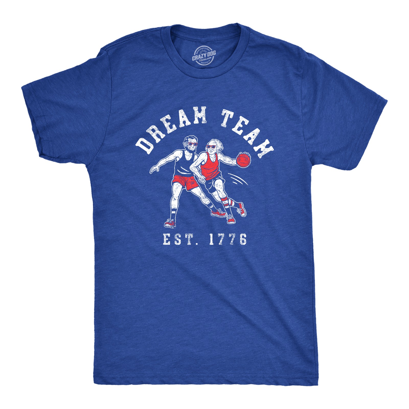 Mens Dream Team 1776 T Shirt Funny George Washington Abe Lincoln Graphic Tee