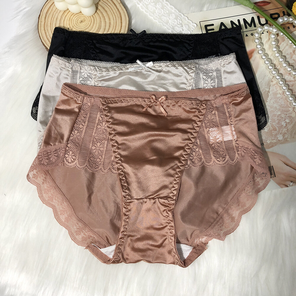 5 Pcs Women Girls Sexy Satin Panties French Fashion Underwear Briefs Lingeries