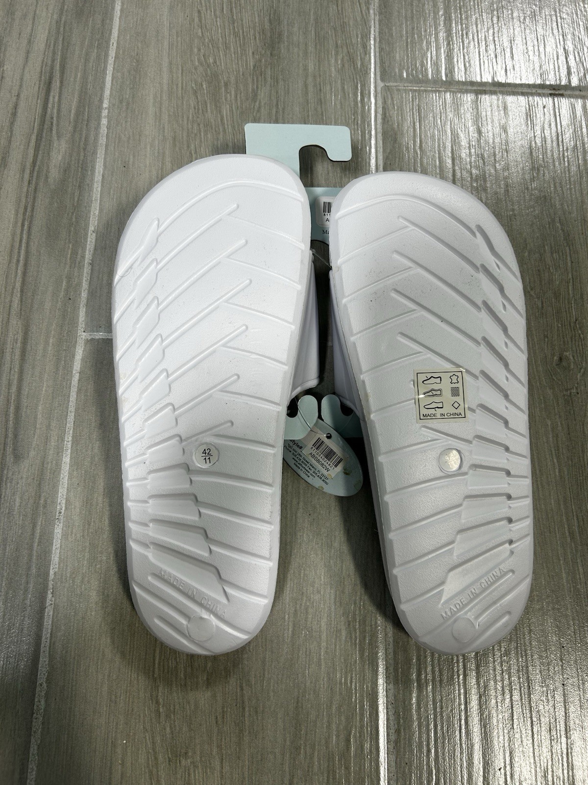Air Balance Women’s White Slide Sandals US 7 -11Synthetic Upper Logo