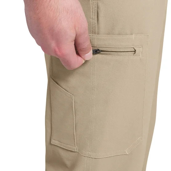 Wrangler Men’s Tech Cargo Pants Stretch Nylon Zip Pocket Work Utility New Tan