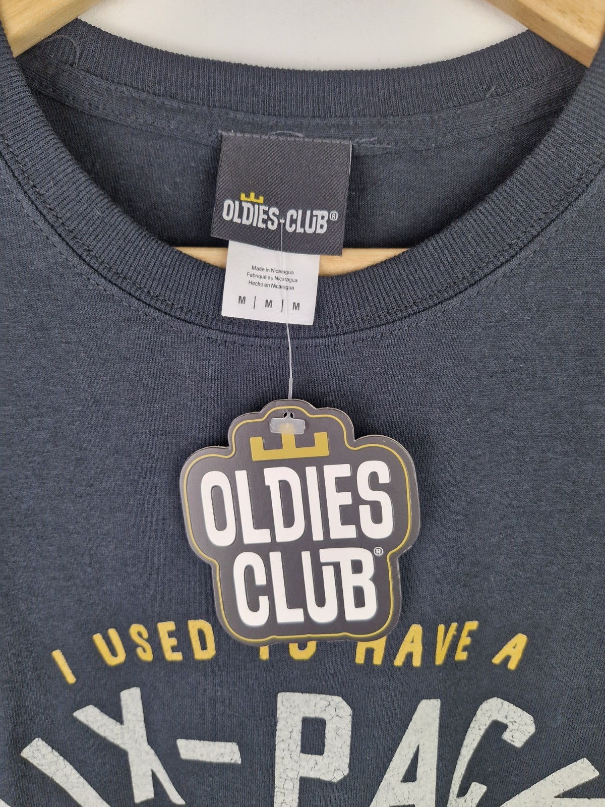 Oldies Club Mens Graphic T Shirt Medium BNWT Black Funny Beer Casual Cotton Tee