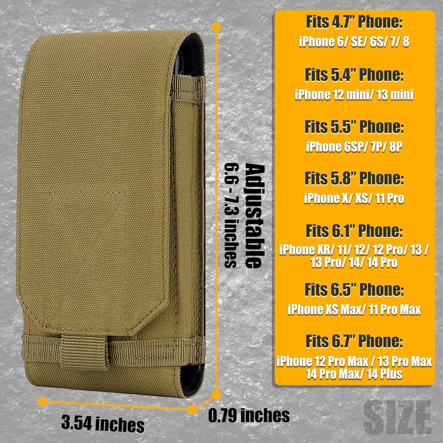 Tactical Molle Cell Phone Pouch Army Holster Case Waist Pouch Bag for Smartphone