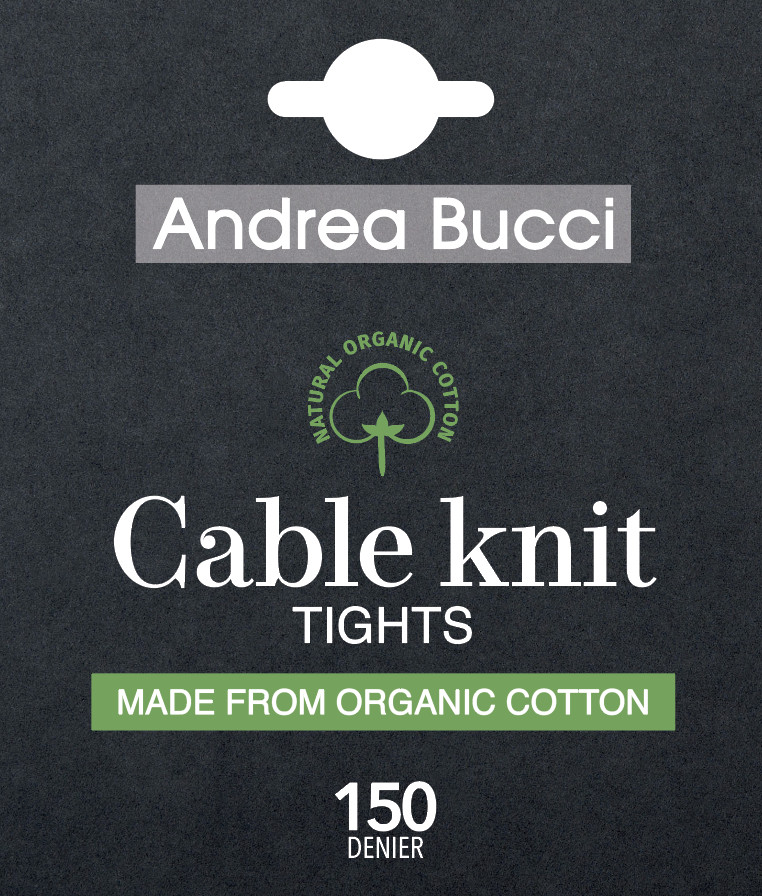 Andrea Bucci Organic Cotton Cable Knit Tights 150 Denier