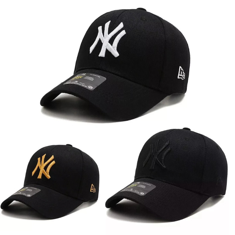 Snapback Cap Cotton Unisex Baseball Hat Adjustable Flat Brim Black Streetwear