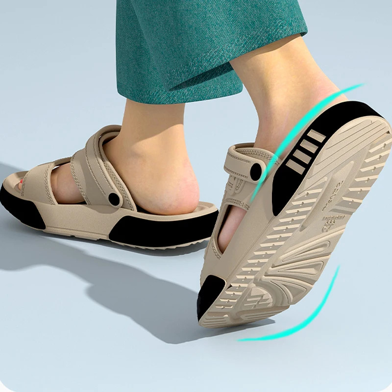 Men EVA Soft Platform Slide Slippers Indoor Outdoor Beach Sandals
