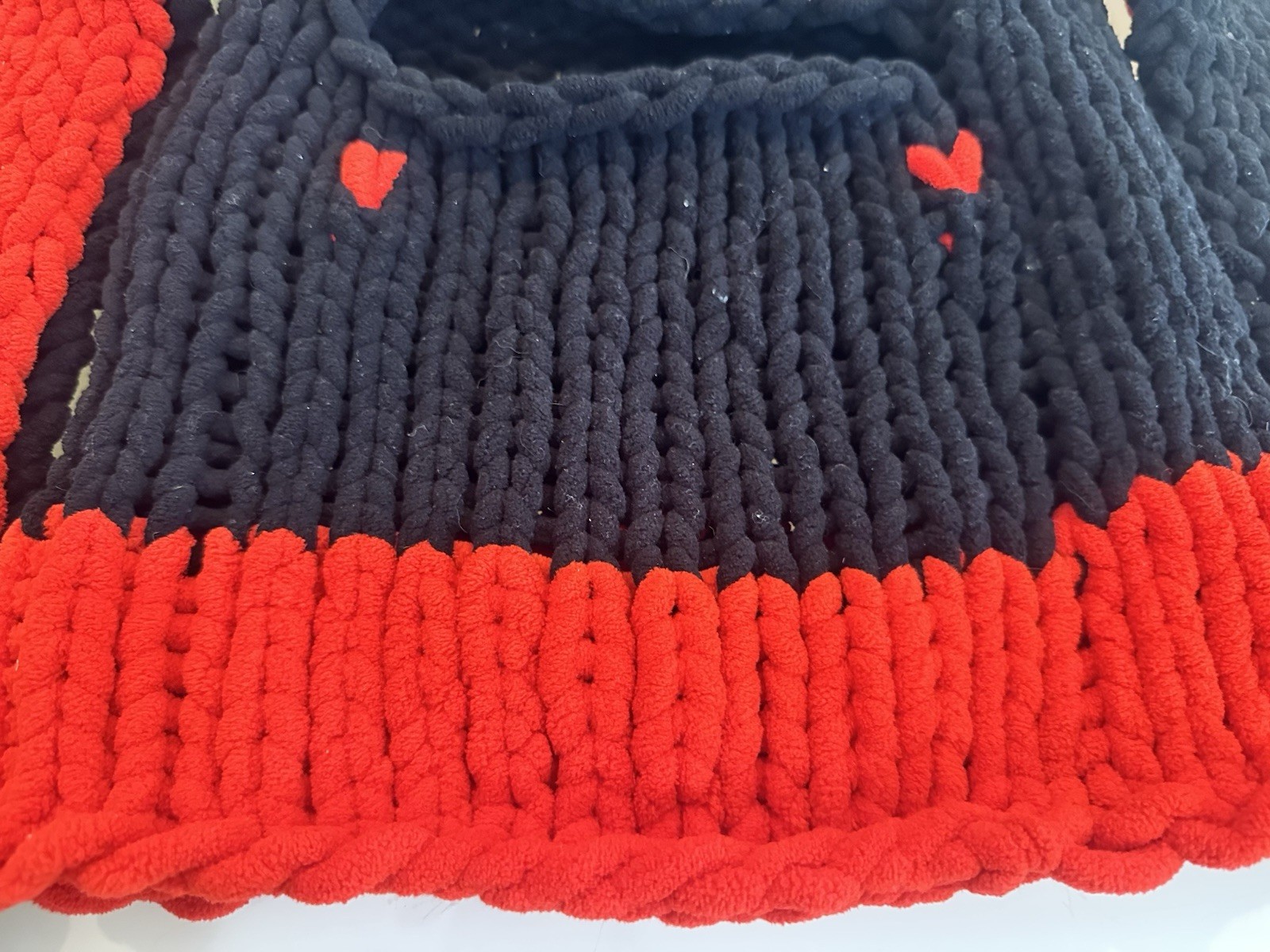 Knitted Fluffy Winter Warm Hat with Long Rabbit Ears Beanie Cute Handmade