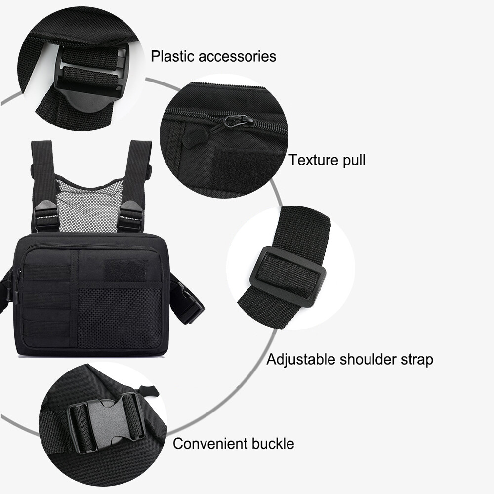 Tactical Combat Chest Rig Bag Vest Bags Front Pouch Recon Concealed Carry Pouch
