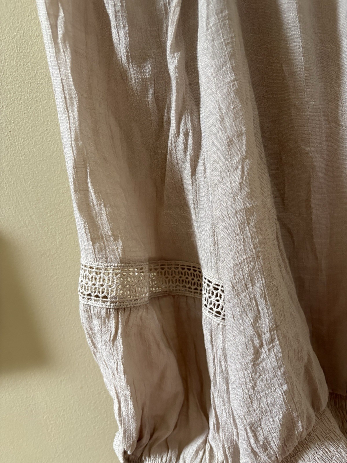 NWT Junior A. Buyer Beige 3/4 Length Sleeve Shirt Size XL