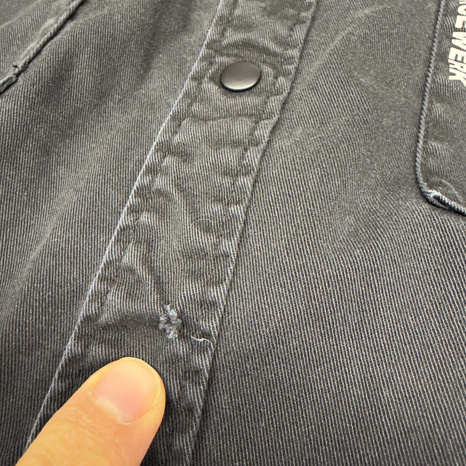 Truewerk FR Shirt Mens 2XL Black Flame Resistant Cotton Workwear Snap Utility