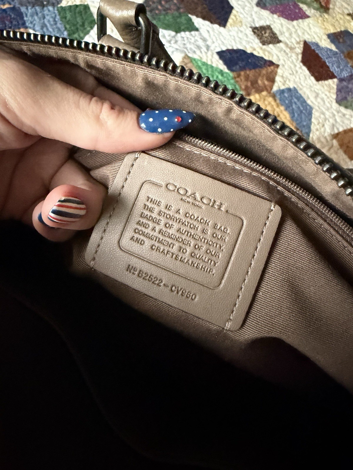 Coach Rowan Large Satchel Bag Crossbody In Leather/QB/Dark Stone CV960 NWT