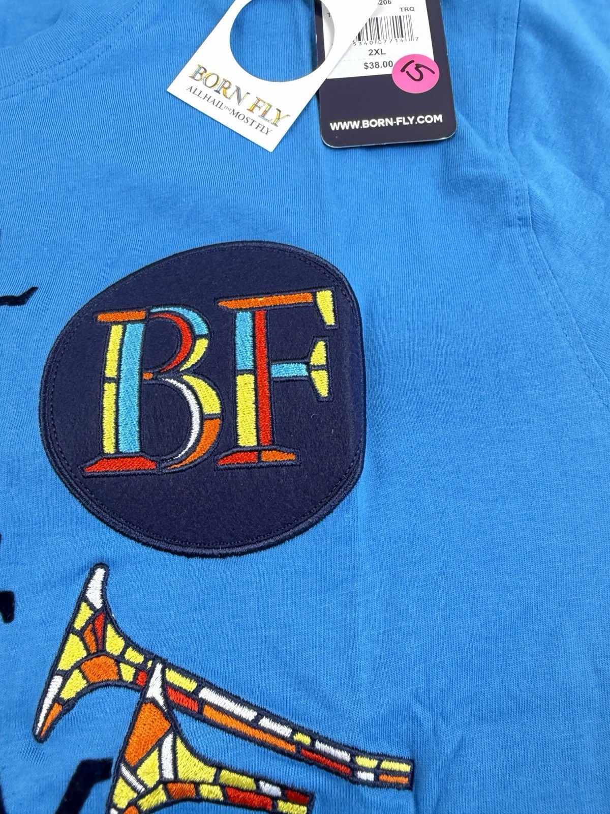 BORN FLY-sz 2XL Blue All Hail Brand New Mens Shirt $38.00 On Tags