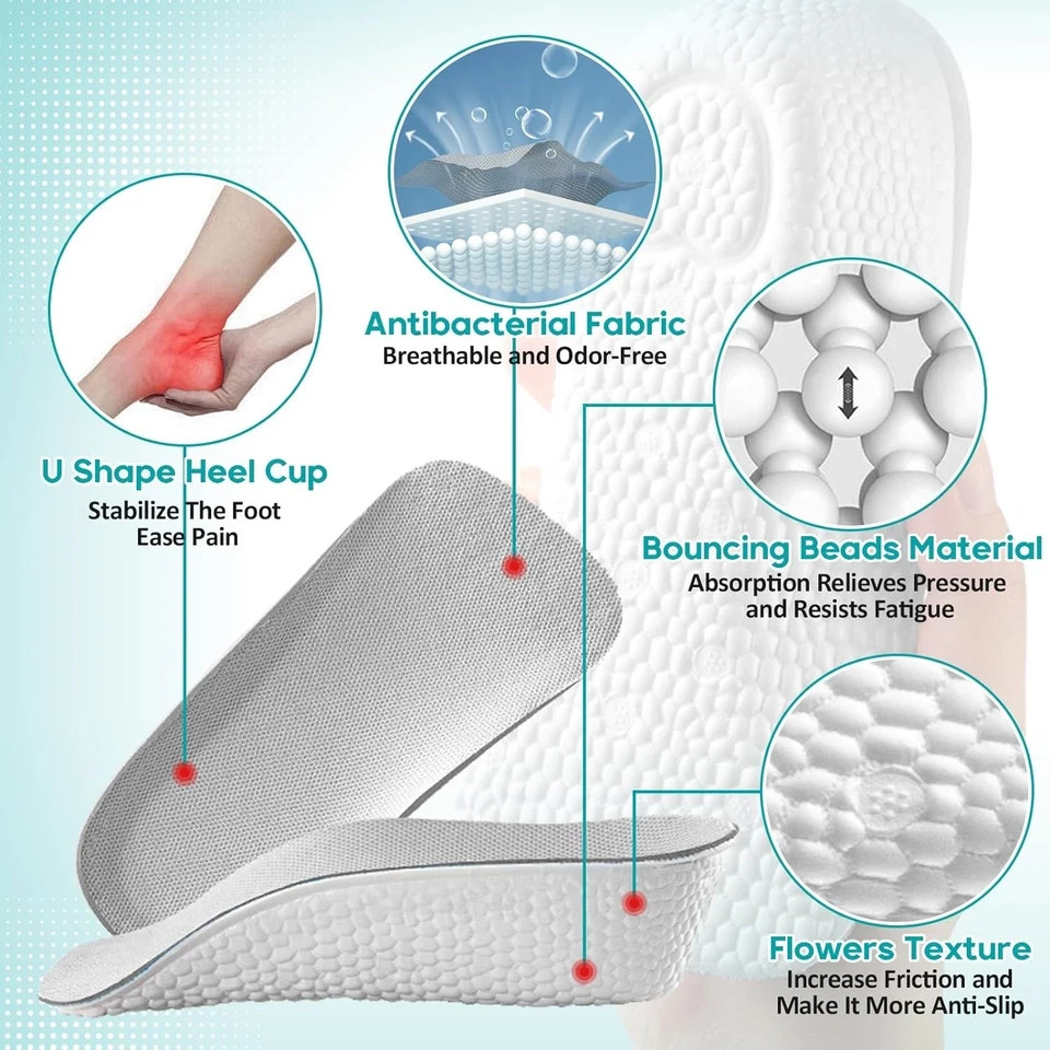 Brandone Insoles – Orthopedic High Pads 1.0 – Height Increase Insoles – Arch Sup
