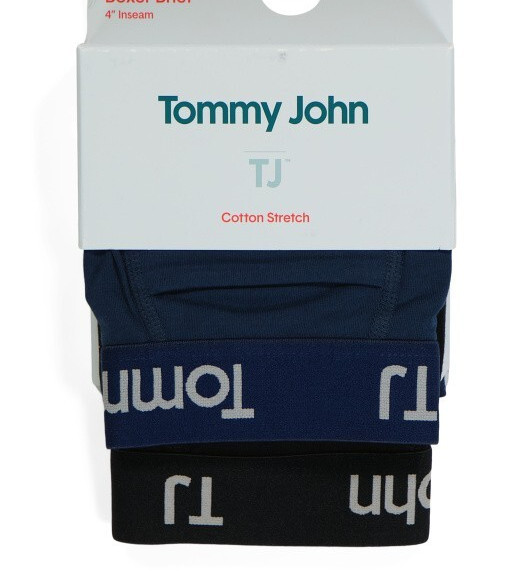TOMMY JOHN 2pk Cotton Stretch Boxer Briefs 4in inseam new choose size