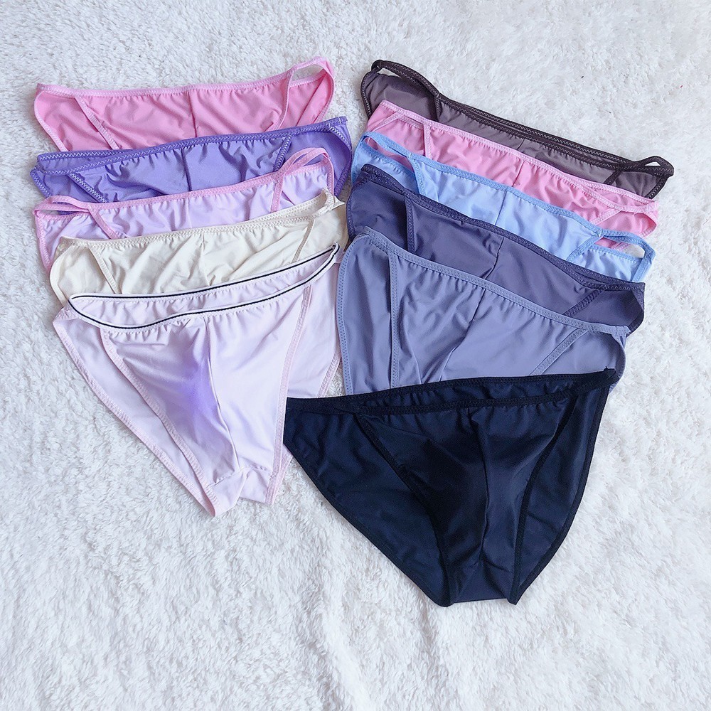 Bikini Underpant Breathable Ice Silk Machine Washable Men Sheer Stretch