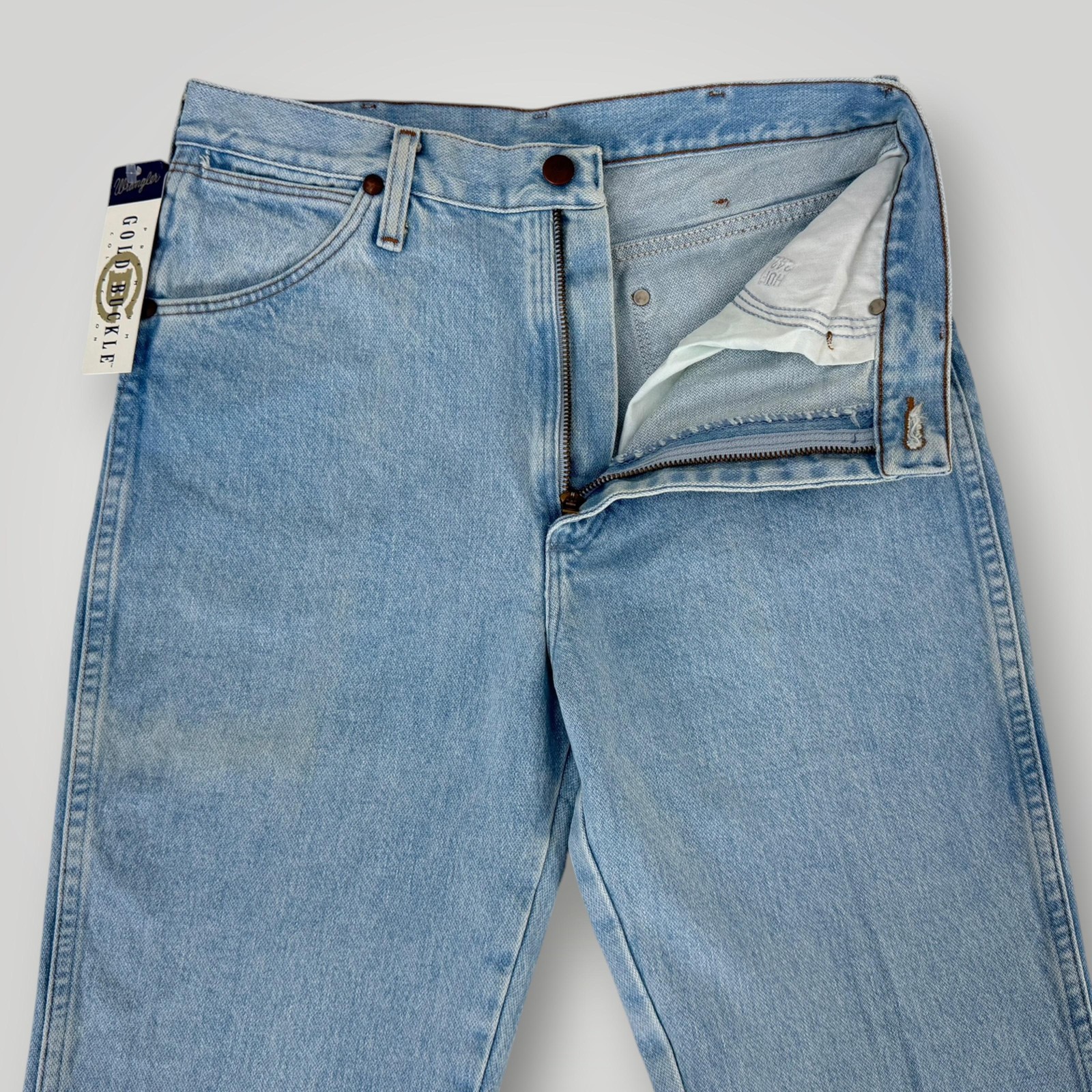 NEW Wrangler 936GBH Cowboy Cut Slim Fit Jeans Mens 31×36 (fits 30×36) Light Wash