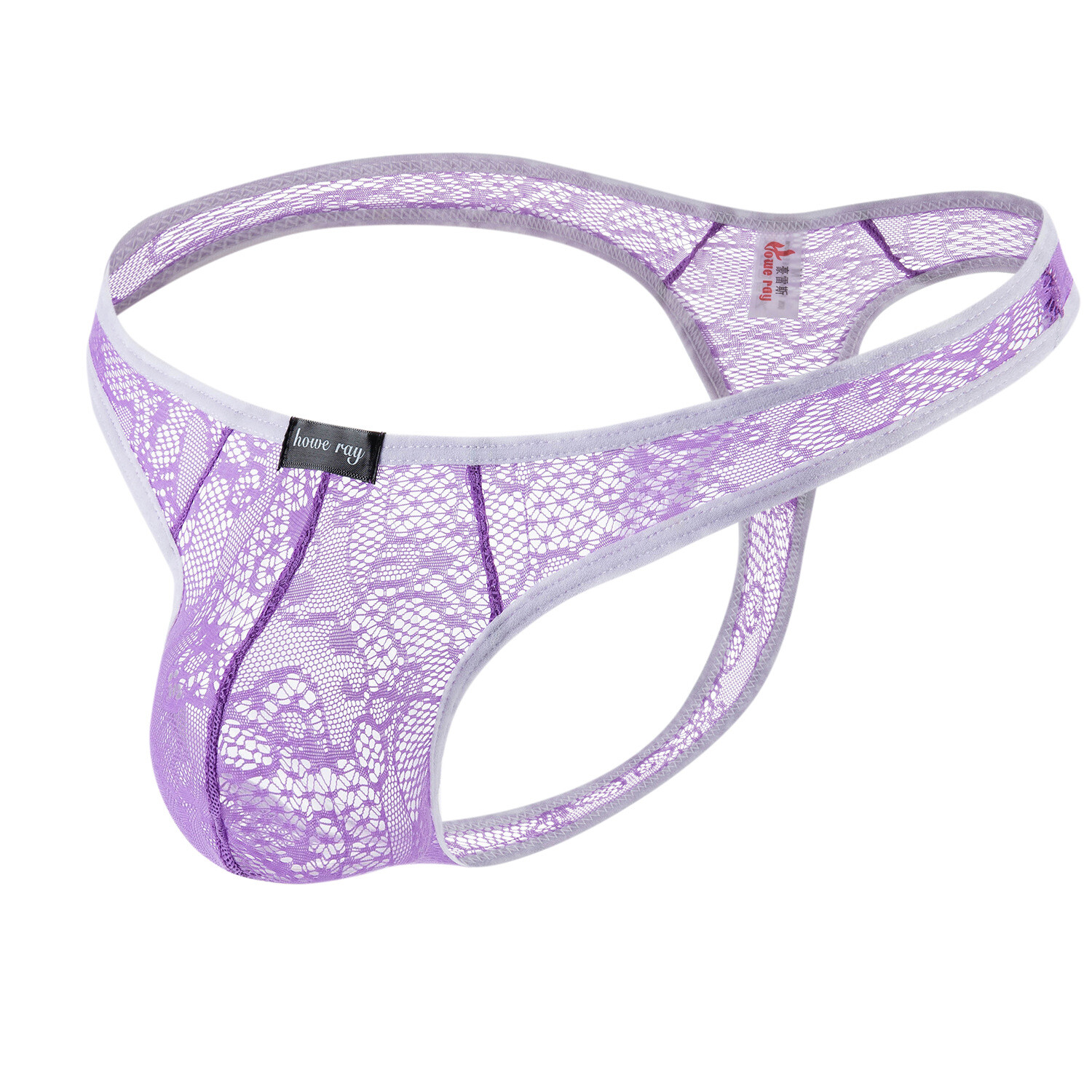 Mens Sexy T Back Panties Lace See Through Thongs Breathable Gay Party Briefs