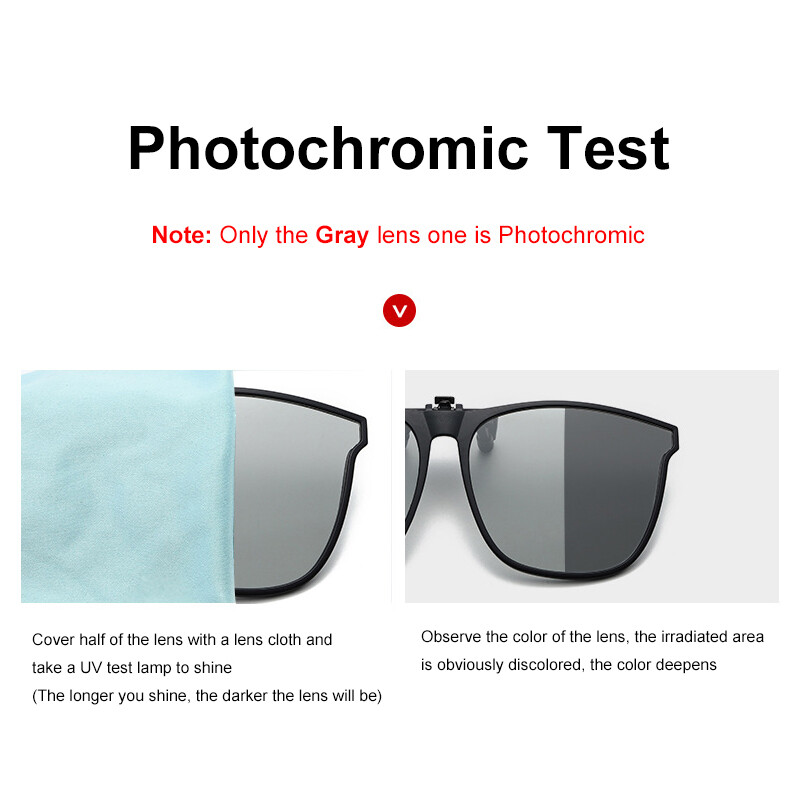 Polarized Clip-on Sunglasses Anti-glare Lightweight Flip Up Driving Sun Glasses