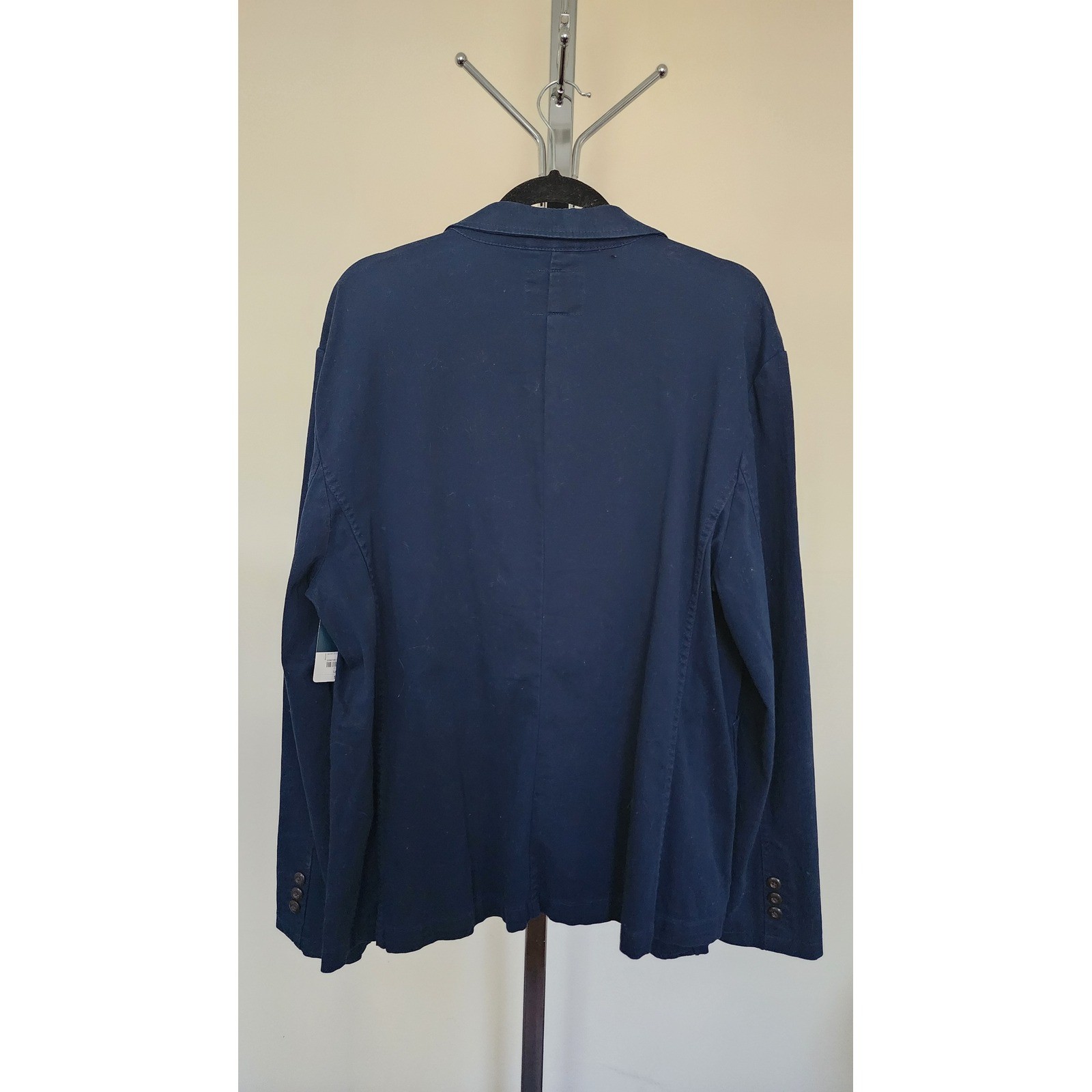 St Johns Bay Mens Navy Blue Cotton Blend Chore Coat Jacket Large Workwear Blazer