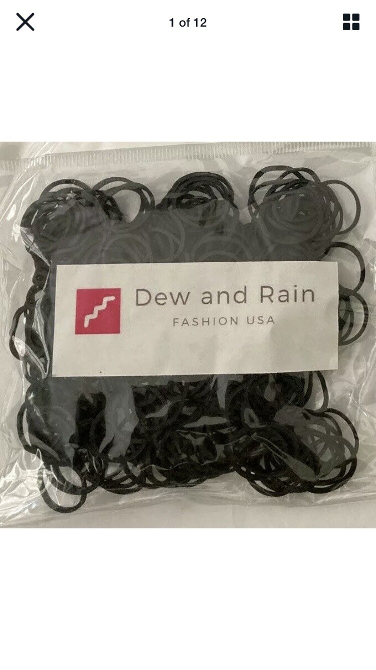 1 pack of 250 Mini Black Rubber Bands for Hair Ties Crafts Pony Hair Holder etc.