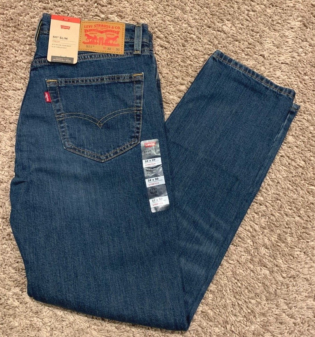 Levi’s 511 Slim Fit Jeans WStretch Blue Men’s Sizes NWT MSRP$69.50 511-5394