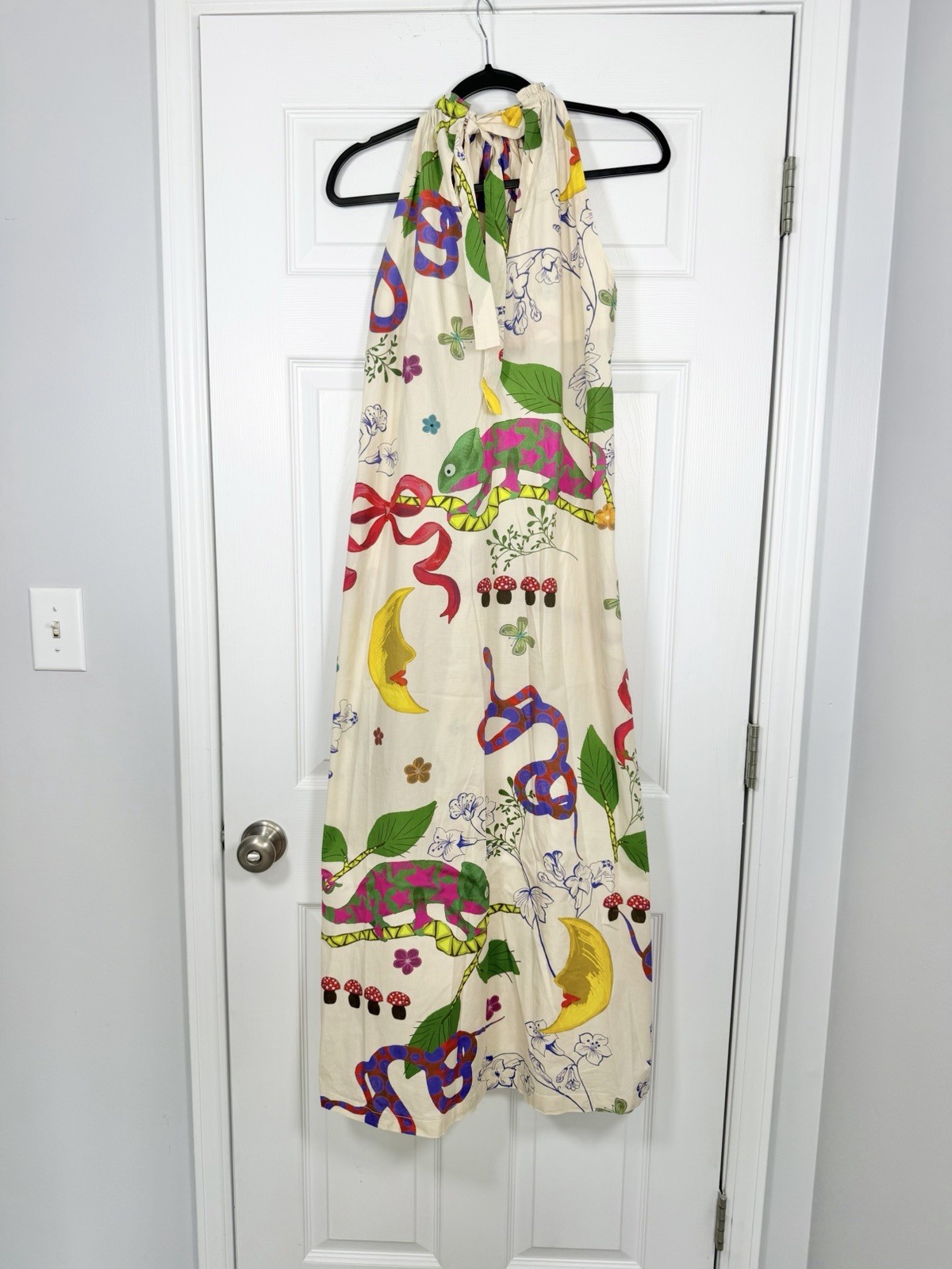MIRTO Size 38 • Cream Chameleon Maxi Dress