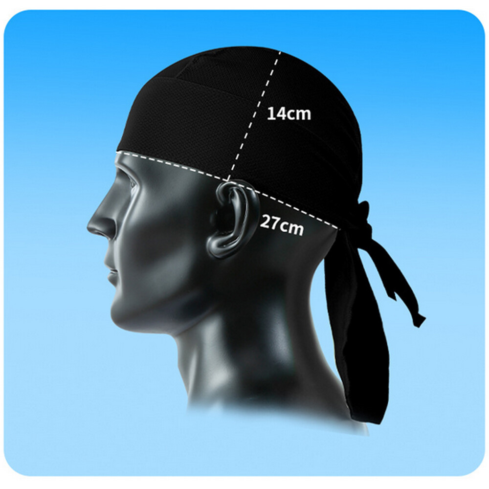 Durag Skull Cap Head Wrap Biker Motorcycle Du Do Black Bandana Paisley Doo Rag