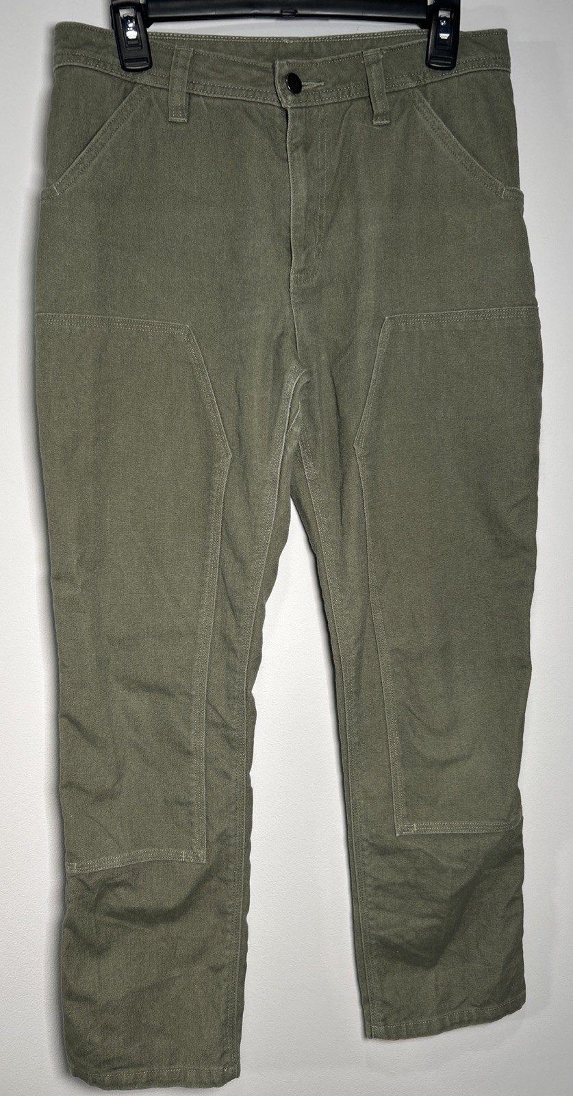 Patagonia Sz 8 All Seasons Hemp Canvas Double Knee Carpenter Pant Fatigue Green