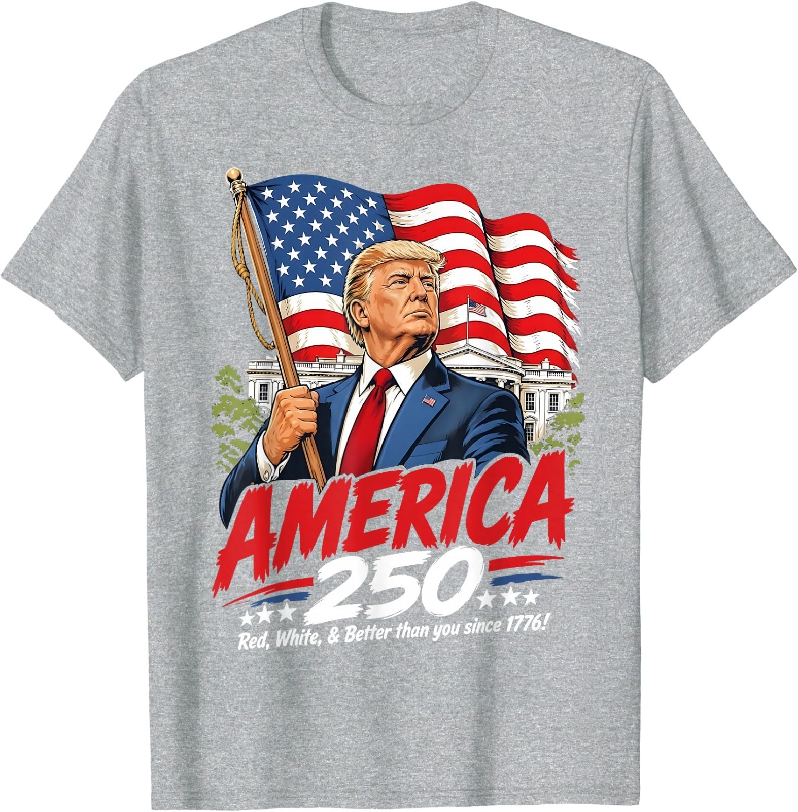 Trump America 250 Patriotic 250th Anniversary 4th of July T-Shirt