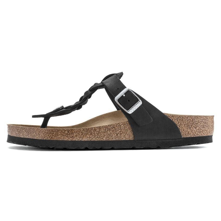 BIRKENSTOCK GIZEH BRAID WOMEN’S REGULAR FIT – SIZE: MEN 4 WOMEN 6 – BLACK