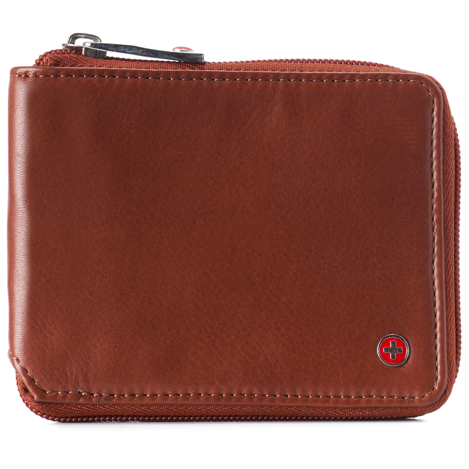 Alpine Swiss Logan Zipper Bifold Wallet | All-Around Zip Closure | 13 Card