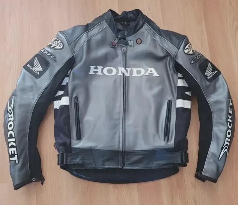 Honda Motorcycle Racing Biker Leather Jacket Motorbike Riding Jacket