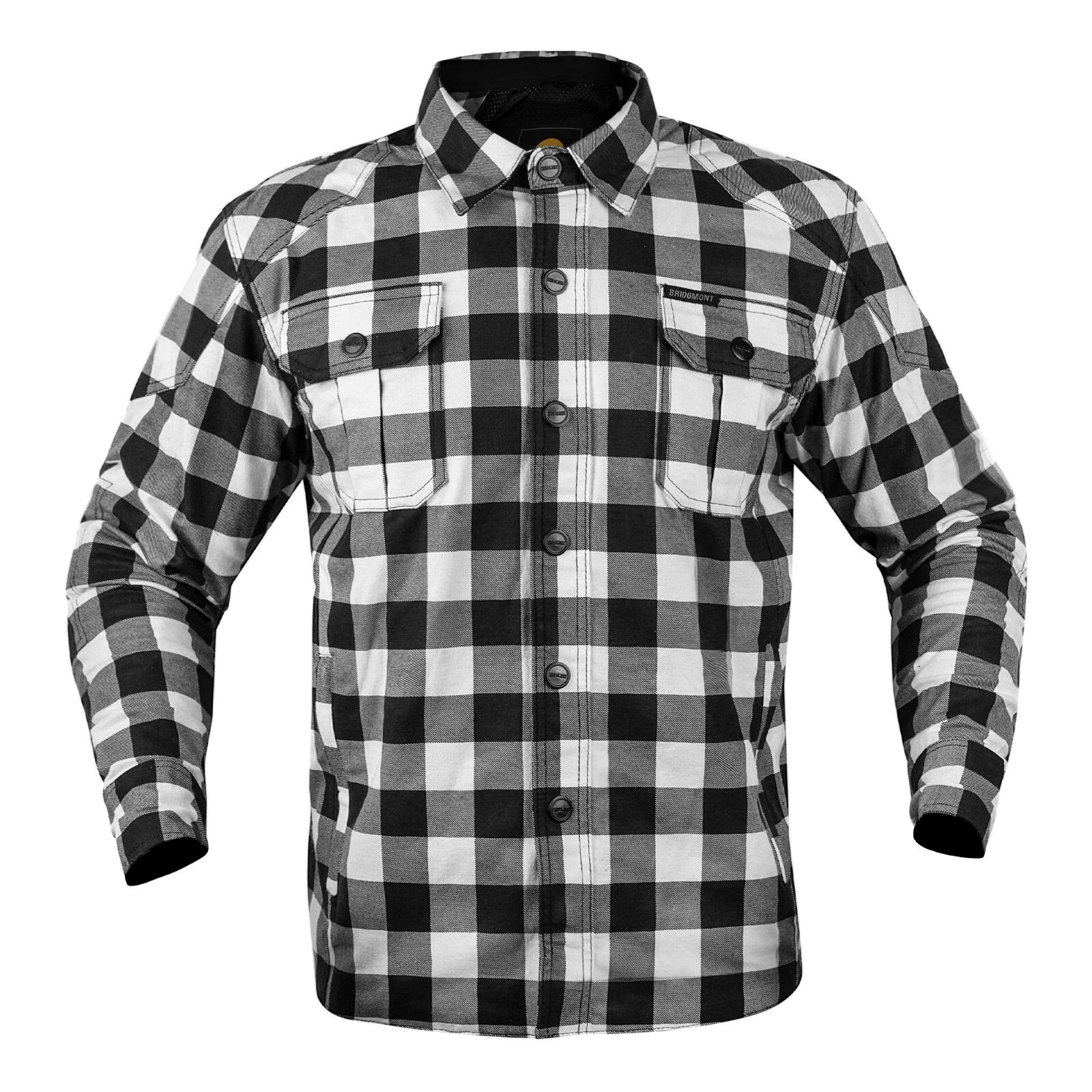 Mens Motorbike Flannel Shirt Made With Kevlar CE Armour