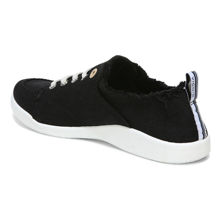Vionic’s Beach Pismo Casual Sneaker: Canvas, Black Canvas