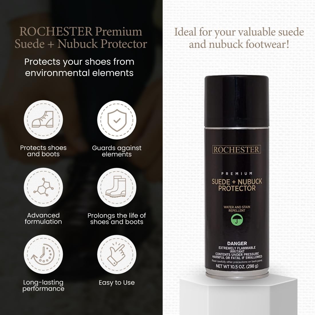 Rochester Suede + Nubuck Protector, Shoe Protector Spray for a Wide Range of …